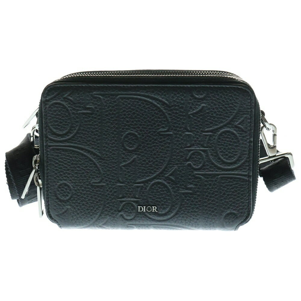 DIOR Gravity Zip Clutch Shoulder Bag Black